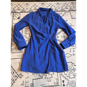 Women's Zara Blue long sleeve Dress Size S